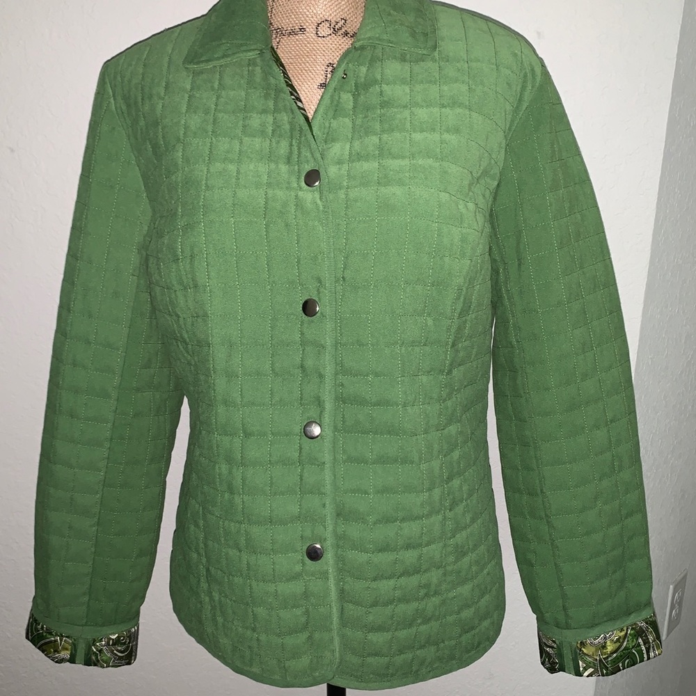 BRIGGS New York green jacket  Size 14